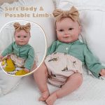 BABESIDE Reborn Baby Dolls with Bassinet, 20Inch Cute Soft Vinyl Realistic-Newborn Baby Doll Poseable Real Life Lifelike Baby Dolls w/Doll Accessories for 3+ Year Old Girls - Image 3