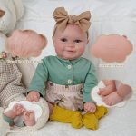 BABESIDE Reborn Baby Dolls with Bassinet, 20Inch Cute Soft Vinyl Realistic-Newborn Baby Doll Poseable Real Life Lifelike Baby Dolls w/Doll Accessories for 3+ Year Old Girls - Image 4