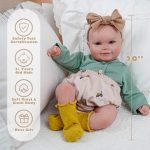 BABESIDE Reborn Baby Dolls with Bassinet, 20Inch Cute Soft Vinyl Realistic-Newborn Baby Doll Poseable Real Life Lifelike Baby Dolls w/Doll Accessories for 3+ Year Old Girls - Image 5