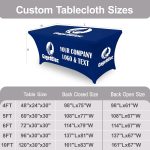 Customized Tablecloth 4FT 5FT 6FT 8FT 10FT CostomTablecloth with Business Logo for Tradeshow Events Birthday Wedding Anniversary (4FT Open Back) - Image 6