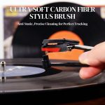 Vinyl Record Cleaner Kit - 6-in-1 Vinyl Records Cleaning Kit Includes Soft Velvet Record Brush, Cleaning Liquid, Stylus Brush, Cleaning Brush, Cleaning Cloth and Storage Bag - Image 5