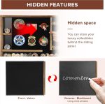 Challenge Coin Display Case, Removable Star Board, Large | 27.6"x 18.1" Lockable Wall Mount Military Coin Holder with HD Tempered Glass Door for Medals, Pins, Solid Wood Shadow Box - Image 4