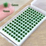 Woohome 208 PCS Static Grass Tuft Green Terrain Kit - Scenery Miniature Shrubs Bushes for Train Landscape Railway Artificial Grass Modeling - Image 6
