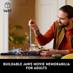 LEGO Ideas Jaws Set - Diorama Kit for Fans of the Classic Movie - Shark Toy - Movie Memorabilia Gift for Adults - Includes Orca Boat and Chief Brody, Hooper and Quint Minifigures - 21350 - Image 3
