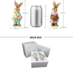Bunny Spring Home Decor,Easter Tabbletop Decor Bunny Figures and Statues for Home Spring Decoration Rabbit Figurines Easter Gifts Fast Delivery - Image 3