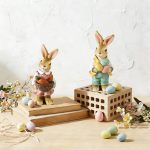 Bunny Spring Home Decor,Easter Tabbletop Decor Bunny Figures and Statues for Home Spring Decoration Rabbit Figurines Easter Gifts Fast Delivery - Image 4