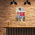 Vintage-Style Metal Tin Sign for Man Cave - Retro Fishing and Beer Decorative Sign, 8 x 12 Inch (039) - Image 3