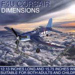 LEAMBE 4 Channel RC Plane - Ready to Fly Aerobatic Aircraft, Easy Control for Beginners, F4U Corsair RC Airplane Best Gift for Adults - Image 7