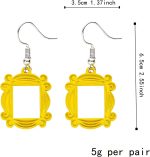Monica's Door Frame Earrings TV Show Merchandise for Fans Memorabilia Monica Door Frame Drop Earrings Friends Themed Gifts - Image 3