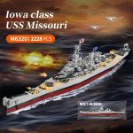 MISINI M6320 Military Series World War II Battleship Building Kit, 2228 Pieces USS Missouri Battleship, Toy Gift Ship Building Block Set for Adult Collection(Iowa-Class Warship) - Image 3