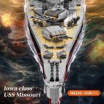 MISINI M6320 Military Series World War II Battleship Building Kit, 2228 Pieces USS Missouri Battleship, Toy Gift Ship Building Block Set for Adult Collection(Iowa-Class Warship) - Image 4