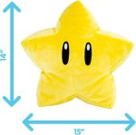 Club Mocchi Mocchi- Super Mario Plush - Super Star Plushie - Squishy Collectible Mario Toys and Plushies - 15 inch - Image 5