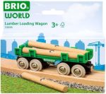 BRIO World - 33696 Lumber Loading Wagon | 4 Piece Toy Train Set for Kids | FSC-Certified Wooden Components | Ideal for Ages 3 and Up - Green - Image 3