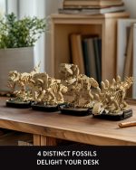 Nifeliz Mini Dinosaur Fossil Collection Building Set, NF10360 | 4 Mini Skeleton Display Models for Adults, Desk Decor for Home or Office, Gift for Dinosaur and Fossil Enthusiasts - Image 4