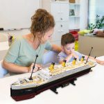 NETEHU Titanic Boat Model Building Blocks Set, 1465 Pieces Mini Bricks Cruise Ship Model，DIY Educational Titanic Toys for Alone At Home - Image 5