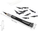 EHDIS Precision Hobby Knife Set Utility Craft Knife Kit with 10PCS Blades for Art, Working-Stencil, Scoring, Scrapbooking, Architecture Modeling, Crafting-Grey - Image 3