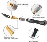 EHDIS Precision Hobby Knife Set Utility Craft Knife Kit with 10PCS Blades for Art, Working-Stencil, Scoring, Scrapbooking, Architecture Modeling, Crafting-Grey - Image 7