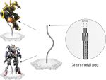 8-Pack Clear Adjustable Action Figure Stand with Metal Clips & Flexible Arms – Action Figure Display Stand for Figures Compatible with Gundam HG/RG/SD 1/144 Scale - Image 4