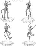 8-Pack Clear Adjustable Action Figure Stand with Metal Clips & Flexible Arms – Action Figure Display Stand for Figures Compatible with Gundam HG/RG/SD 1/144 Scale - Image 7