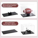 Football Display Case Full Size, Acrylic Clear Box with Stand, UV Protected Memorabilia Holder, for Autographed Football Fans & Collectors, Sports Collectibles - Image 4