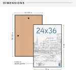 MCS Original Poster Frame 24x36 Black Lightweight Vertical & Horizontal Wall Hanging Large Picture Frame for Posters, Art Prints & Gallery Wall (6-Pack) - Image 5
