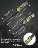 Mossy Oak Fixed Blade Hunting Knife Set - 2 Piece, Sheath Included | Full Tang Handle Straight Edge and Gut Hook Blades Game Processing Knife - Image 3