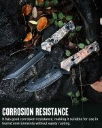 Mossy Oak Fixed Blade Hunting Knife Set - 2 Piece, Sheath Included | Full Tang Handle Straight Edge and Gut Hook Blades Game Processing Knife - Image 5