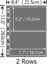 MUDOR Stamp Pages for Stamp Collection Album Binder Book, 10 Sheet 2 Row | 2 Pocket Stamp Sleeves for Collectors ,Stamp Collecting Sheets Supplies,Professional Pack - Image 4