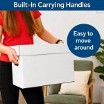 PIT66 5 Pcs Comic Book Storage Boxes, Holds 150-175 Comics Each, | Collapsible, Stackable, Moistureproof, White, 15.83"L x 11.42"W x 7.87"H - Image 7