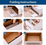 PIT66 5 Pcs Comic Book Storage Boxes, Holds 150-175 Comics Each, | Collapsible, Stackable, Moistureproof, White, 15.83"L x 11.42"W x 7.87"H - Image 8