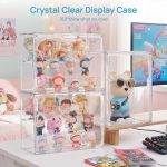 Vtopmart 2 Pack Acrylic Display Case, Stackable Figure Display Case | Magnetic Door, Adjustable Shelves, Clear Collectibles Showcase, For Action Figures, Miniatures, Models - Image 4