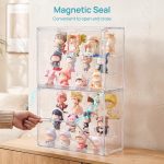 Vtopmart 2 Pack Acrylic Display Case, Stackable Figure Display Case | Magnetic Door, Adjustable Shelves, Clear Collectibles Showcase, For Action Figures, Miniatures, Models - Image 5