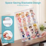 Vtopmart 2 Pack Acrylic Display Case, Stackable Figure Display Case | Magnetic Door, Adjustable Shelves, Clear Collectibles Showcase, For Action Figures, Miniatures, Models - Image 6