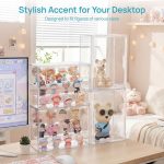 Vtopmart 2 Pack Acrylic Display Case, Stackable Figure Display Case | Magnetic Door, Adjustable Shelves, Clear Collectibles Showcase, For Action Figures, Miniatures, Models - Image 8