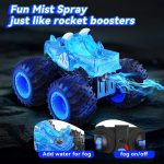 AUUGUU Remote Control Car, 2.4GHz Monster Trucks Toys with Light Spray, Birthday Gift for Kids 3 4 5 6 7 8, All Terrain RC Cars, Toddler Toys for Boys Girls 3+ Year Old - Image 4