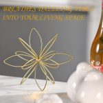 8" Gold Decorative Sphere, Metal Floral Tabletop Sculpture, Abstract Tabletop Decorative Ball for Home Metal Sphere Decor - Image 8