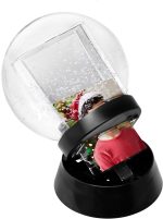 Neil Enterprises Inc. Sphere 2-Photo Snow Globe with Black Base - Image 3