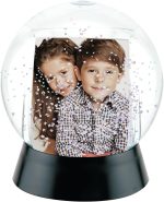 Neil Enterprises Inc. Sphere 2-Photo Snow Globe with Black Base - Image 4