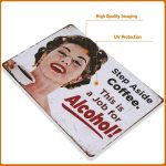dingleiever Step Aside Coffee Vintage Retro Tin Sign Funny Humour 50's Girls Metal Poster 12x8 Inches - Image 3