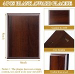 DIY Blank Award Plaques Personalized Engraved Plaques Wooden Trophy Gift for Thank You, Photo, School, Sports, Special Achievements, Retirement - Image 3