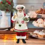 11-Inch Cooking Chef Santa with Gingerbread House Statue | Christmas Decoration, Ornament, Xmas Gift, Figurine - Image 3