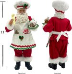 11-Inch Cooking Chef Santa with Gingerbread House Statue | Christmas Decoration, Ornament, Xmas Gift, Figurine - Image 6