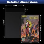 200ct Current Comic Book Bags Resealable,3.5 Mil Thick Comic Book Sleeves,Acid-Free Crystal Clear,7.2 X 10.5 inch,Archival Quality,Fits Standard Comic Book Storage - Image 3