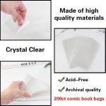 200ct Current Comic Book Bags Resealable,3.5 Mil Thick Comic Book Sleeves,Acid-Free Crystal Clear,7.2 X 10.5 inch,Archival Quality,Fits Standard Comic Book Storage - Image 5