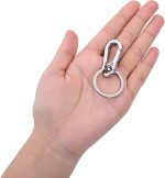 Hapeper Metal Keychains Keyring Key Chain Ring Holder Organizer for Home Car Keys, Key Finder, 2 Pieces - Image 3