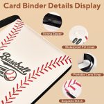 Baseball Card Binder 9 Pocket, 1080 Pockets Trading Card Binder with Zipper, Portable Collector Card Album Storage Organizer for Sports Cards, Game Cards, Gifts for Kids - Image 4