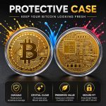 Collector's Bitcoin Coin, Commemorative Crypto Token, Acrylic Case | Zinc Alloy Construction, Protective Acrylic Display Stand, Limited Edition Souvenir, Gift for Crypto Enthusiasts - Image 6
