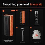 5-in-1 Vinyl Record Cleaning Kit | Premium Hardwood Velvet & Microfiber Brush, Stylus Brush, Alcohol-Free Solution & Storage Pouch — Clean, Protect & Restore Your LPs - Image 4