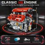 V8 Engine Model Kit, 1370 PCS Build Your Own Visible Car Motor | Advanced Mechanical Building Block Set for Adults | Collectible Engine Model for Display | Desk Decor & Gift for Car Lovers - Image 6