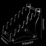 Knife Display Stand,Acrylic Desktop Knife Holder Holds 6 Knives for Hunting Knife,Dagger,Pocket Knife Display(Transparent Pack of 2) - Image 3